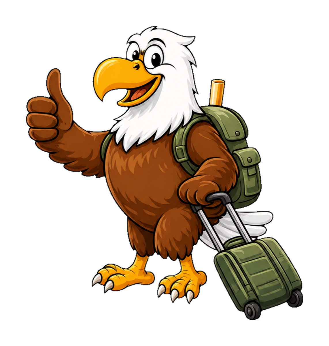 Aero the travel guide eagle