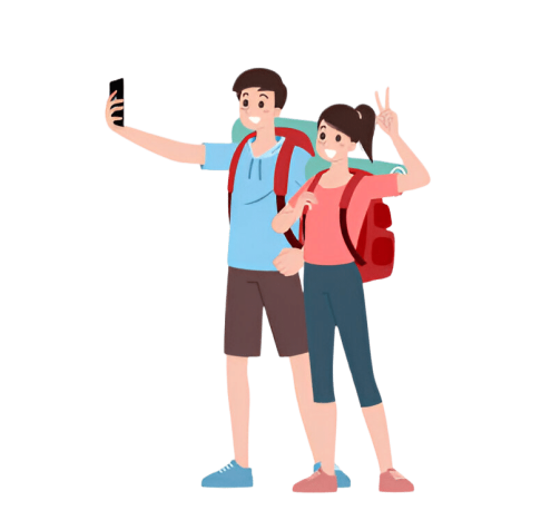 Home page traveller selfie image